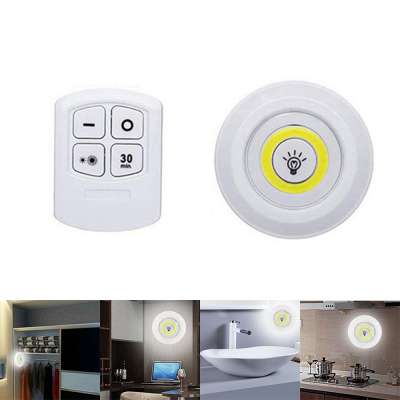 Remote Control COB LED Puck Lights 1 Pack with Timer