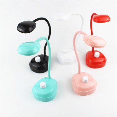 Children 3 LED Mini Book reading lamp Flexible Gooseneck Dimming LED Book light with 5 Colors