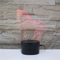 horse animal speaker 3d illusion decor lamp promotion lighting night light for holiday