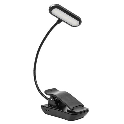 Rechargeable Book Light Portable 9 LED Clip on Reading Light for Book in Bed with warm lighting