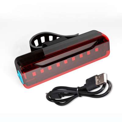 USB Rechargeable LED Bicycle Rear Light Bike Tail Lamp with 2600mAh Battery