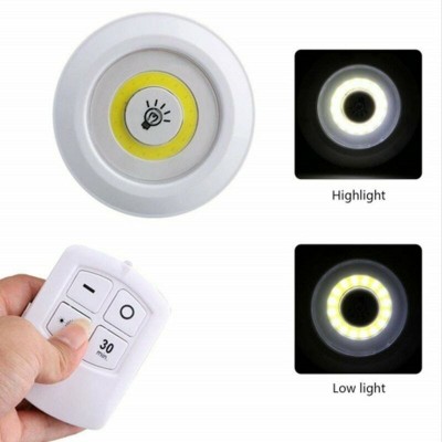 3pcs Dimmable COB LED Night Light Under Cabinet Closets With Remote Control