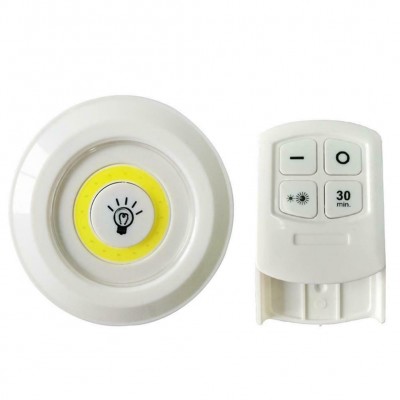 Super Bright COB LED Closets Light Wireless LED Remote Control Battery Under Cabinet Night Light Wall Lamp For Kitchen Bedroom