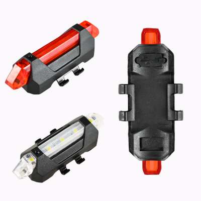 USB Rechargeable LED Bike Bicycle lights Taillight Rear Tail Safety Warning Cycling Portable Light for wheels